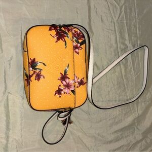 Guess Floral Yellow Crossbody Bag
